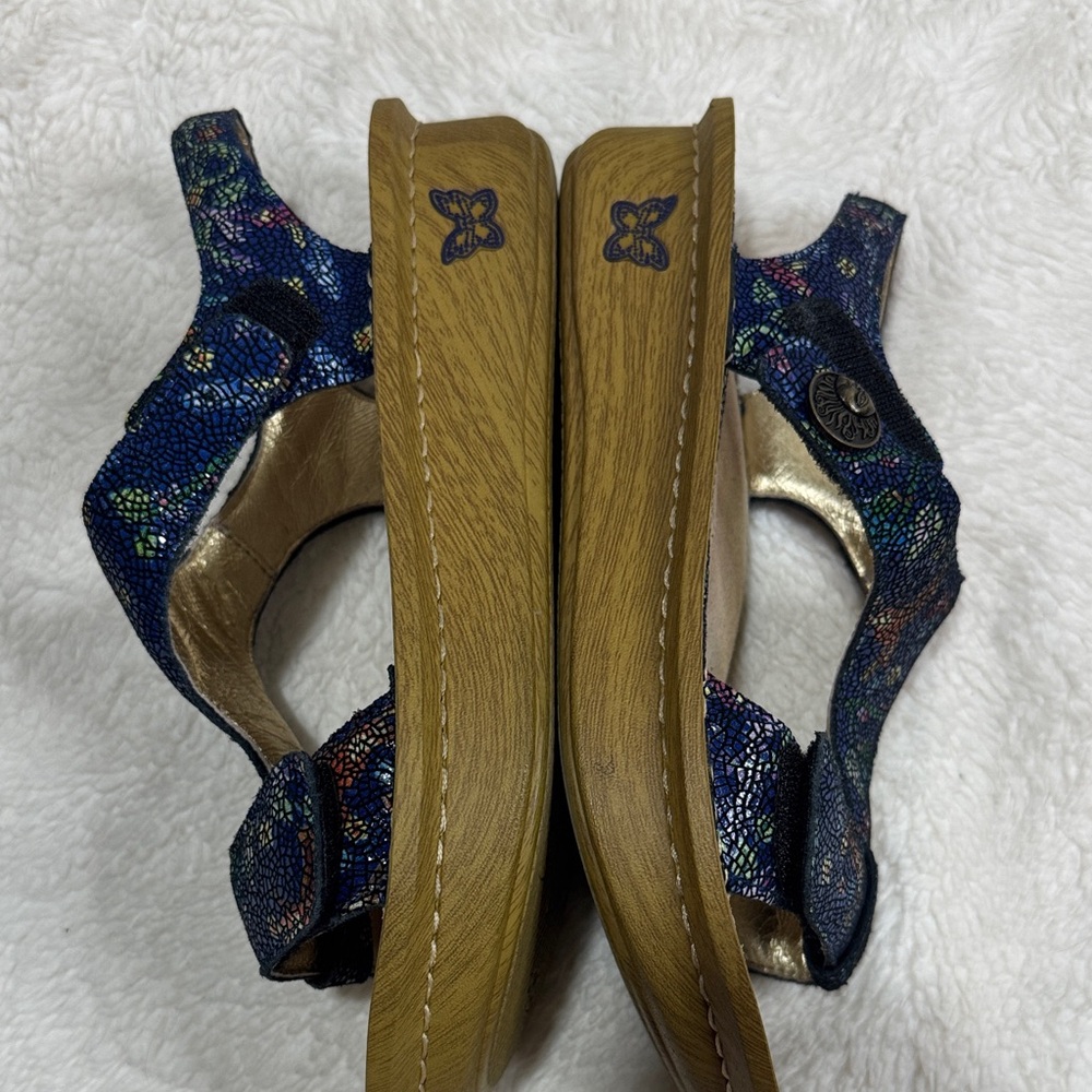 Alegria Blue Multicolor Sandals Ken-158W - Picture 5 of 7